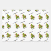 ハッピー伝統的クリスマスホリデー ラッピングペーパーシート (正面2)