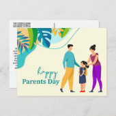 ハッピー保護者の日はがきフルカラー ポストカード (正面/裏面)