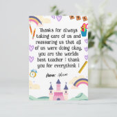 ハッピー先生の日サンキューカード サンキューカード (スタンド正面)