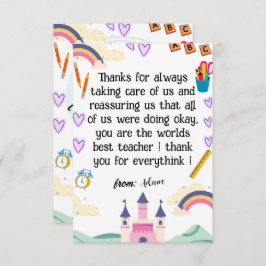 ハッピー先生の日サンキューカード サンキューカード