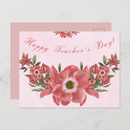 ハッピー先生の日 ポストカード (正面/裏面)