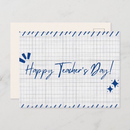 ハッピー先生の日 ポストカード (正面/裏面)