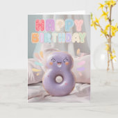 ハッピー八誕生日カード カード (黄色い花)