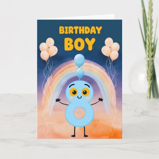 ハッピー八誕生日カード カード (正面)