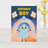 ハッピー八誕生日カード カード (黄色い花)