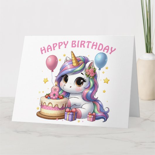 ハッピー八誕生日カード カード (正面)