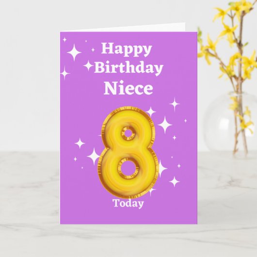 ハッピー八誕生日姪 カード (黄色い花)