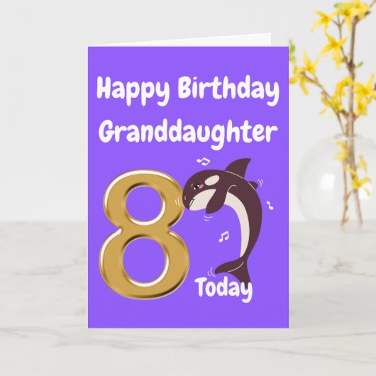 ハッピー八誕生日孫娘 カード (黄色い花)