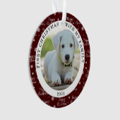 ハッピー初めてのクリスマスカスタムフォトオーナメント オーナメント (正面)