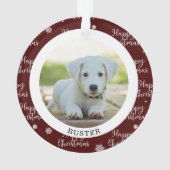 ハッピー初めてのクリスマスカスタムフォトオーナメント オーナメント (裏面)