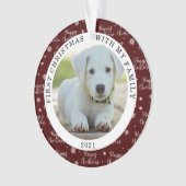 ハッピー初めてのクリスマスカスタムフォトオーナメント オーナメント (正面)