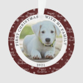 ハッピー初めてのクリスマスカスタムフォトオーナメント オーナメント (正面)