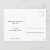 ハッピー労働デー聖なる書物、 経典カナダカスタマイズ国旗 シーズンポストカード (裏面)