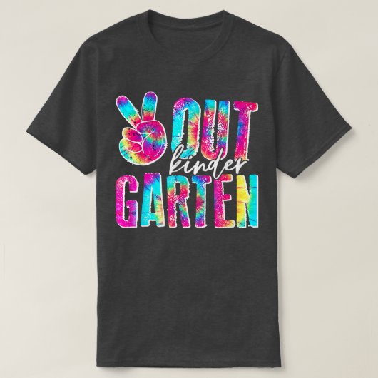 ハッピー卒業平和サイン出し幼稚園  Tシャツ (デザイン正面)