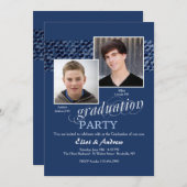 ハッピー卒業生の写真招待状 招待状 (正面/裏面)
