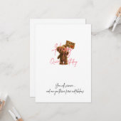 ハッピー同性愛者誕生日カード – かわいいテディベアI カード (正面/裏面インサイチュ)