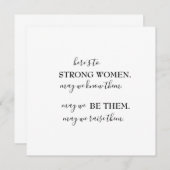 ハッピー国際的ウィメンズデイ招待状ポストカ (正面/裏面)