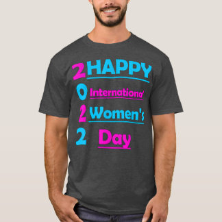 ハッピー国際的ウィメンズデイ20228マーチ女性選手 Tシャツ