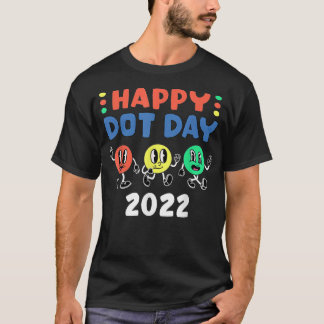 ハッピー国際的ドットデイ2022水玉模様キッズ Tシャツ
