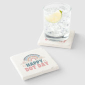 ハッピー国際的ドットデイ2022水玉模様デイ ストーンコースター (横)