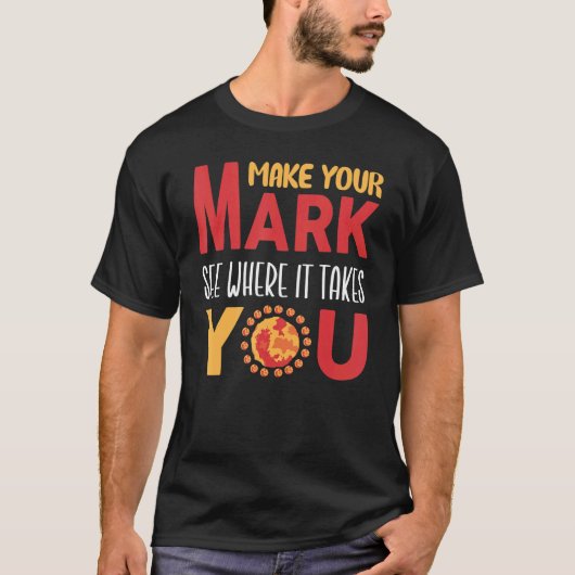 ハッピー国際的ドット・デイがマーク Tシャツ (正面)