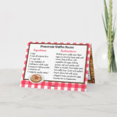 ハッピー国際的ワッフルデー+レシピカード カード (裏面)