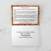 ハッピー国際的ワッフルデー+レシピカード カード (内部)