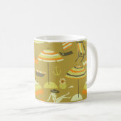 ハッピー夏期シームレスパターン コーヒーマグカップ (正面右)