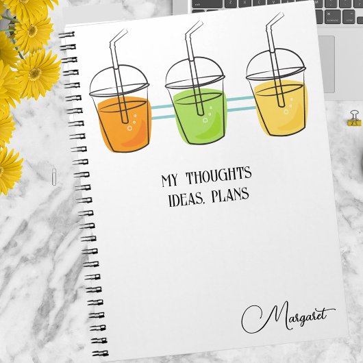 ハッピー夏期スパイラルプランナー、 ノートブック