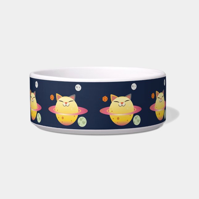 ハッピー大きな猫プラネット宇宙 ボウル (正面)