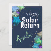 ハッピー太陽のリターンアストロロジー誕生日カスタム シーズンカード (正面)
