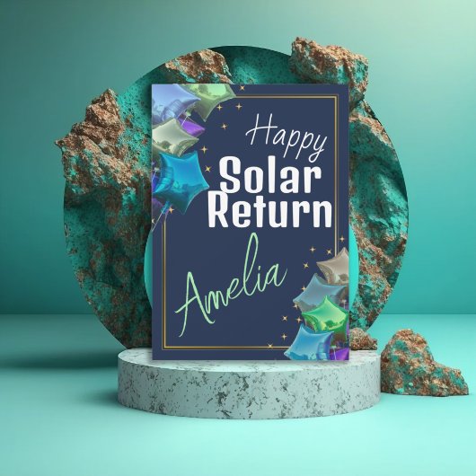 ハッピー太陽のリターンアストロロジー誕生日カスタム シーズンカード