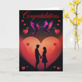 ハッピー婚約カード カード (黄色い花)