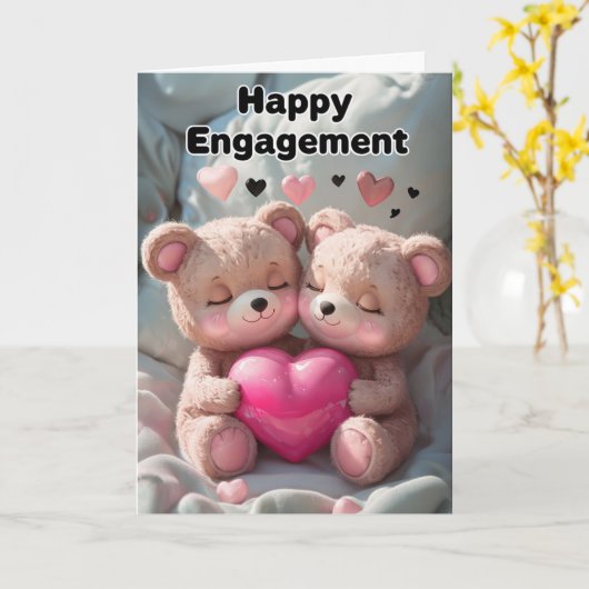 ハッピー婚約カード カード (黄色い花)