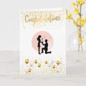 ハッピー婚約カード カード (黄色い花)