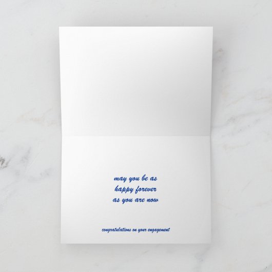 ハッピー婚約 カード (内部)