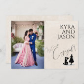 ハッピー婚約 案内状 (正面/裏面)