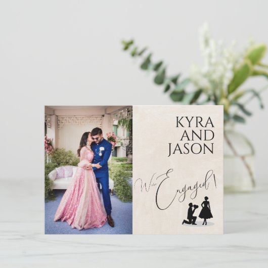 ハッピー婚約 案内状 (スタンド正面)