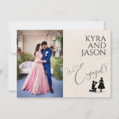 ハッピー婚約 案内状 (正面)