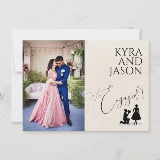 ハッピー婚約 案内状 (正面)