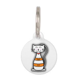 ハッピー子猫ペットタグ ペット ネームタグ