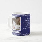 ハッピー子猫 ネイビー 名前入りフォト コーヒーマグカップ (正面左)