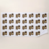 ハッピー子猫 ビーチタオル (正面)