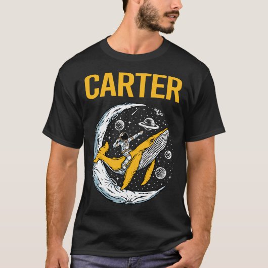 ハッピー宇宙 – カーター名 Tシャツ (正面)
