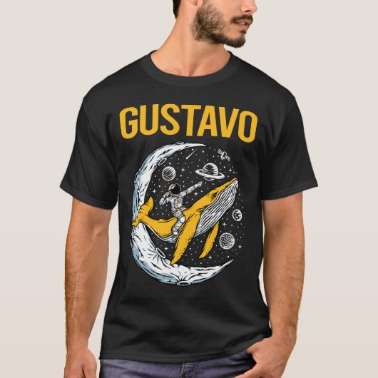 ハッピー宇宙 – グスタボ名 Tシャツ (正面)