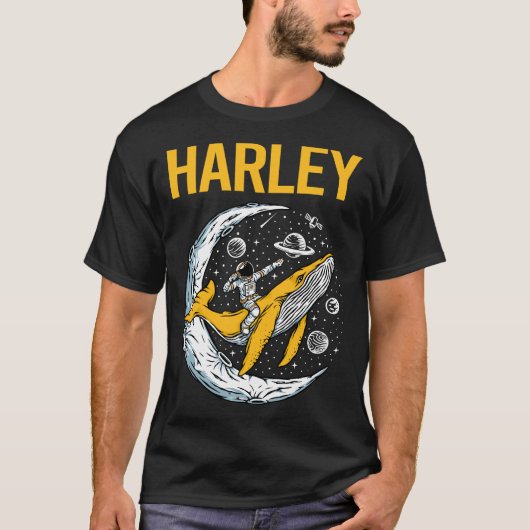 ハッピー宇宙-ハーレー名 Tシャツ (正面)