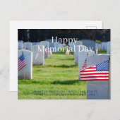 ハッピー実在メモリアルデーエステート旗はがき ポストカード (正面/裏面)