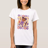 ハッピー小さな女の子画家 Tシャツ (正面)