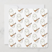 ハッピー幽霊たちピンクハロウィーン誕生日 招待状 (裏面)