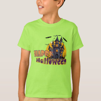 ハッピー幽霊のよく出るハウスハロウィン不気味 Tシャツ